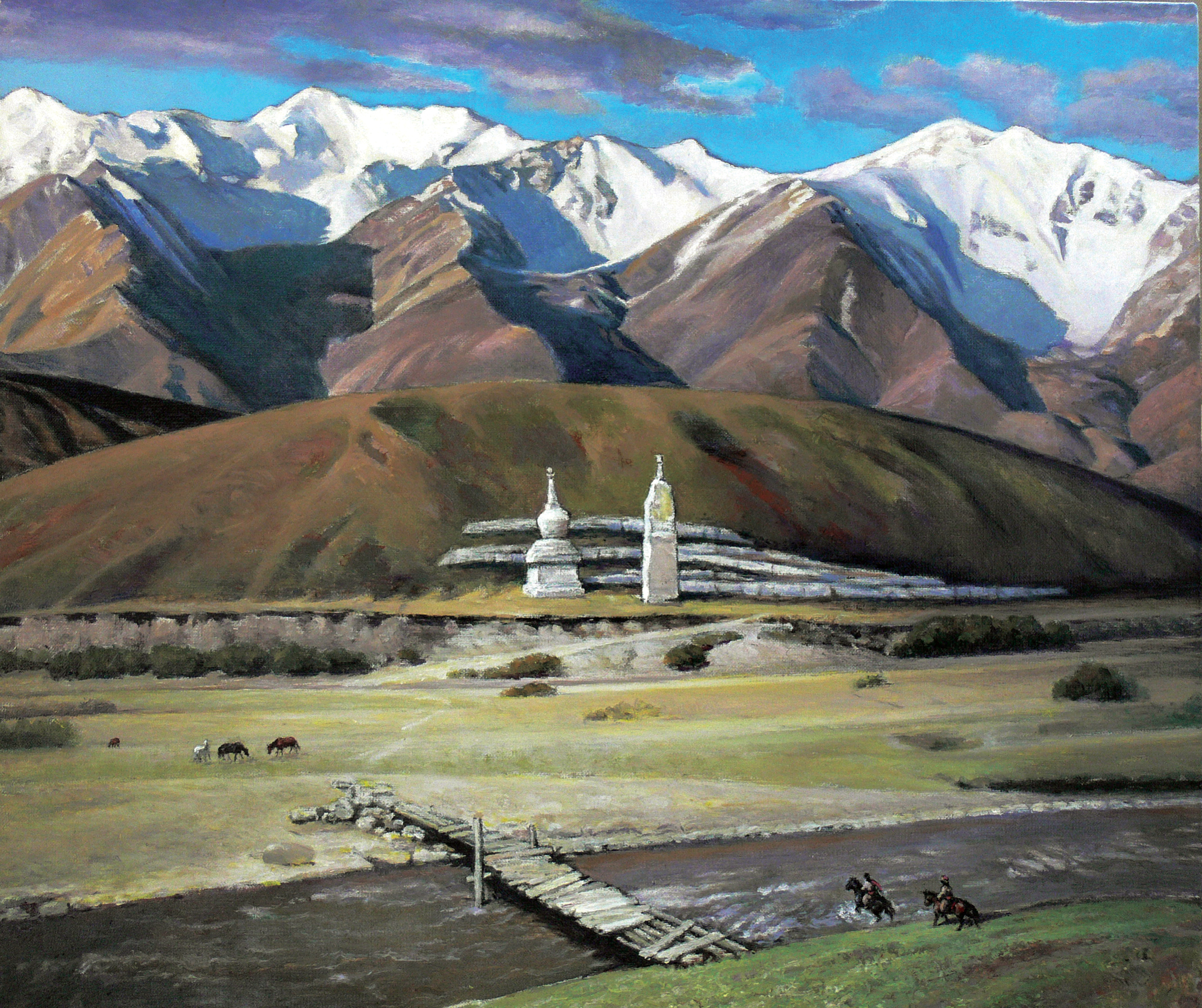 阿尼玛卿雪山下